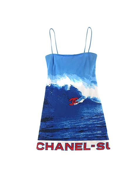 chanel surf mini dress|Chanel Surf Print Mini Dress .